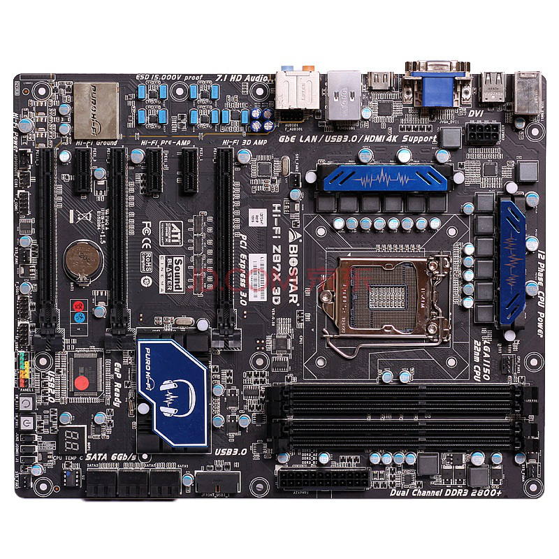 映泰(biostar hi-fi z87x 3d 主板(z87 lga 1150)