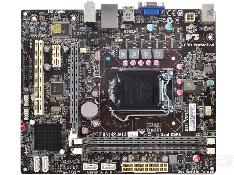 ecs 精英 h61h2-m13 主板 -lga 1155 /intel h61/micro atx